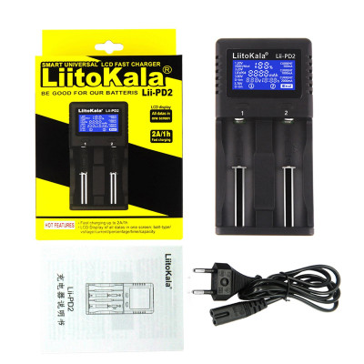 Bộ sạc pin thông minh LIITOKALA LII-PD2  2 khe cắm Độc lập - Phích cắm của US