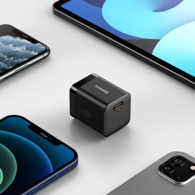Bộ sạc nhanh IP13 Baseus 20W Super Si Pro Mini USB C sạc nhanh QC3.0 PD - Hàng chính hãng