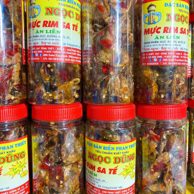 Đặc sản Phan Thiết - Mực Rim Sa Tế Đã Chế Biến Ăn Liền Hộp 200 Gram Là Món Ăn Ngon Ơi Là Ngon. Hạn Sử Dụng 6 Tháng Kể Từ Ngày Đặt Hàng - OCOP 4 Sao