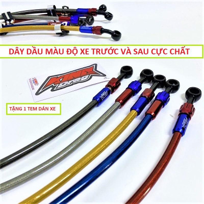 Dây dầu màu trước sau độ xe máy dáng thể thao siêu bền đẹp lắp các loại xe