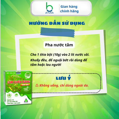 Bột Pha Nước Tắm Cảm Xuyên Hương Hỗ Trợ Phòng Ngừa Cảm Cúm, Cảm Lạnh 100g