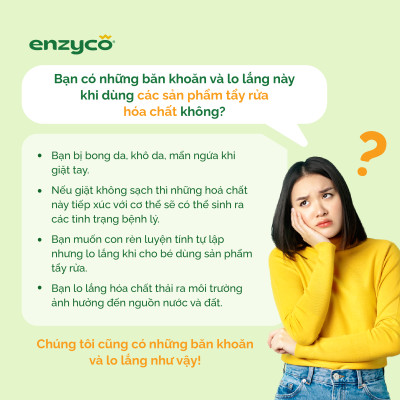 Nước giặt sinh học ENZYCO 2L - Chiết xuất Bồ hòn và Enzyme Dứa