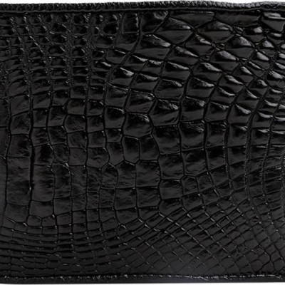 Ví Nam Da Cá Sấu Gù Chân Huy Hoàng HT2232 (12.5 x 10 cm) - Đen