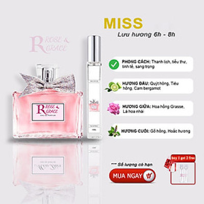 [Auth - 10ml] Nước Hoa Nữ Miss Dior - Hương Trẻ Trung, Lôi Cuốn, Quyến Rũ
