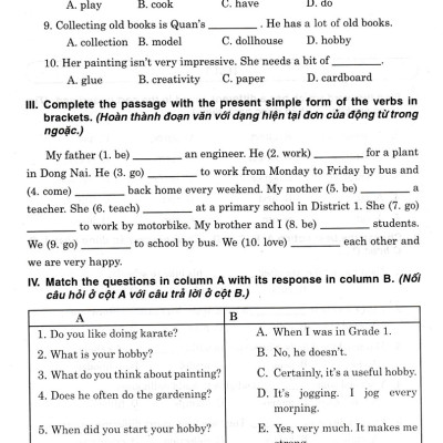 Đề Kiểm Tra Tiếng Anh 7 (Dùng Kèm SGK Kết Nối Tri Thức Với Cuộc Sống) - HA