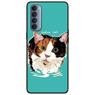 Ốp lưng dành cho Reno 4 Pro mẫu Chú Mèo Ba Màu