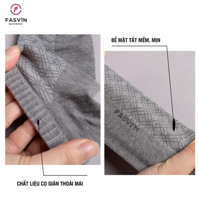Tất Nam Cổ Thấp FASVIN Mềm Mịn Co Giãn Tốt TCT22904.HN