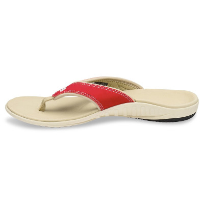 Dép nữ sức khoẻ tránh đau gót chân, viên cân gan chân - dép kẹp Spenco Yumi True Red