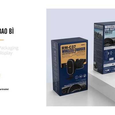 Gá Đỡ Điện Thoại Kiêm Sạc Không Dây REMAX RM-C37 - Hàng Chính Hãng