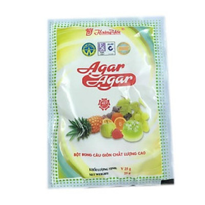 Bột rau câu giòn (agar) 25g Hoàng Yến Hải Phòng, hàng mới, chuẩn chính hãng 100%