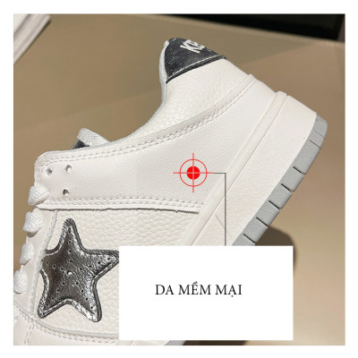 Giày thể thao nữ cổ thấp chất liệu da mềm mại, phong cách cá tính năng động – GNU1020