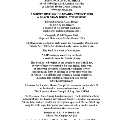 A Short History of Nearly Everything