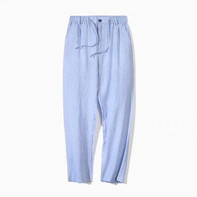 Quần dài nam ống rộng, cạp chun kết hợp khuy khóa trước và dây rút, lịch lãm, Hàn Quốc, trẻ trung QD11