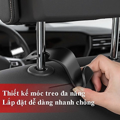 Combo 4 giá móc treo đa năng gắn tựa đầu treo đồ vật sau ghế ô tô xe hơi 
