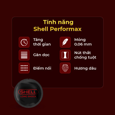Bao cao su Shell Dragon Fire - Hộp 5 bao gai, bi nổi lớn + 5 bao Shell Performax (Hộp 10 cái) | SHELL CHÍNH HÃNG