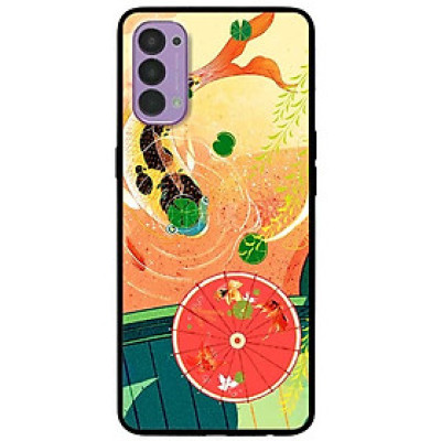 Ốp lưng dành cho Oppo Reno 4 mẫu Cá Chép Và Ô Đỏ