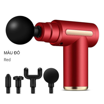 Máy massage KG802 mini cầm tay 6 chế độ hỗ trợ mát xa chuyên sâu, giảm đau cơ, cứng khớp hiệu quả nhanh chóng, đi kèm 4 đầu chuyên dụng 1500mah( tặng kèm 1 khăn lau thấm 2 mặt )- Hàng chính hãng