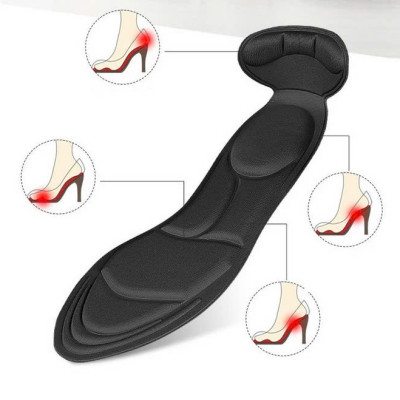 Cặp lót giày cao gót mũi nhọn giảm size cho giày bị rộng, thoáng khí và êm chân MÀU ĐEN