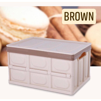 Thùng nhựa đựng đồ cho cốp xe ô tô có thể gấp xếp gọn có chốt gài | 30L + 55L + túi chống nước