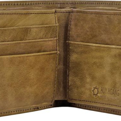 Ví Nam Da Cá Sấu Gai Bụng Huy Hoàng HT2252 (12.5 x 10 cm) - Rêu