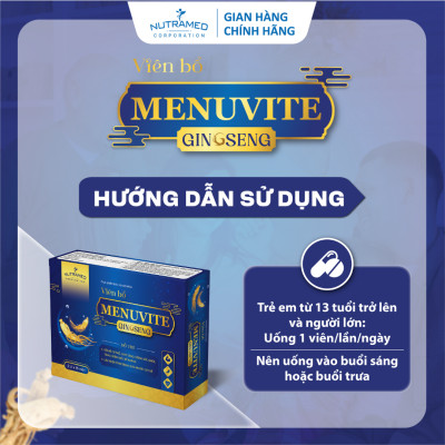 Viên uống Menuvite Ginseng hỗ trợ nâng cao sức đề kháng, bồi bổ cơ thể (30 viên) - Nutramed