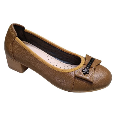 Giày Búp Bê Nữ Cao Gót HA NAM Da Bò Thật Thời Trang Cao Cấp 5cm GBBN20898