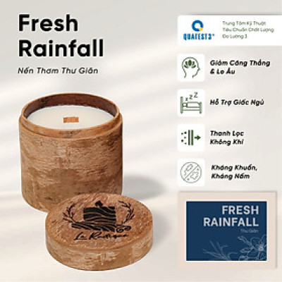 Nến Thơm Trị Liệu Le Rustique Thư Giãn (Fresh Rainfall) - Nến Thơm Cao Cấp - An Toàn Sức Khỏe