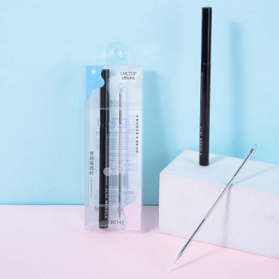 CÂY NẶN MỤN HAI ĐẦU BẰNG THÉP KHÔNG GỈ CÓ HỘP ĐỰNG VÀ NẮP ĐẬY VỆ SINH CHỐNG BỤI 