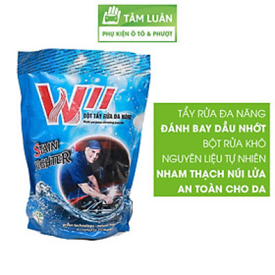 Bột tẩy rửa đa năng sản xuất từ đá NHAM THẠCH NÚI LỬA, DẦU DỪA, DẦU CỌ không hại da tay TÂM LUÂN Chổi lau tẩm dầu- HÀNG CHÍNH HÃNG