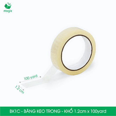 BK1C - Block 24 cuộn băng keo trong khổ 1.2cm x 100yard - Băng dính văn phòng, trường học