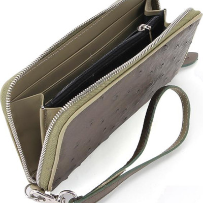 Ví Nữ Da Đà Điểu 1 Khóa Vip Huy Hoàng HT3437 (19 x 10,5 cm) - Xanh Rêu