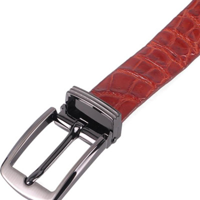 Thắt Lưng Nữ Da Cá Sấu Huy Hoàng HT5202 - Nâu Đỏ