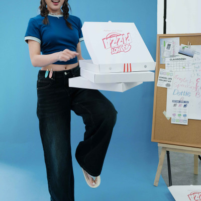 DOTTIE - Quần jeans ống rộng lưng thấp - Đen - Q0405