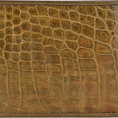 Ví Nam Da Cá Sấu Gai Bụng Huy Hoàng HT2252 (12.5 x 10 cm) - Rêu