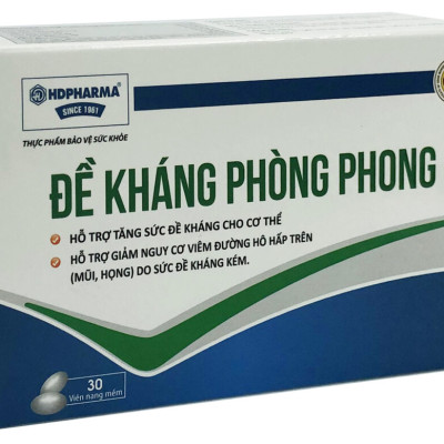 Thực Phẩm Bảo Vệ Sức Khoẻ ĐỀ KHÁNG PHÒNG PHONG (Hộp 3 vỉ x 10 viên nang mềm) - Chính Hãng