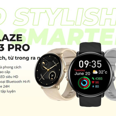 Đồng Hồ Thông Minh Zeblaze GTR3 Pro - Màn hình Amoled - Hỗ trợ nghe gọi - Theo dõi sức khỏe - Full Tiếng Việt - Hàng Chính Hãng