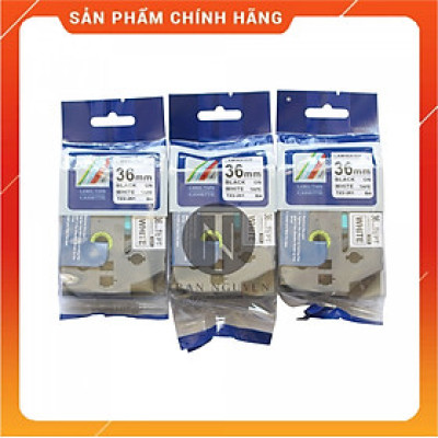Nhãn In Brother Tz2-261 [Combo 3 hộp]  Đen nền trắng 36mm x 8m - Hàng nhập khẩu