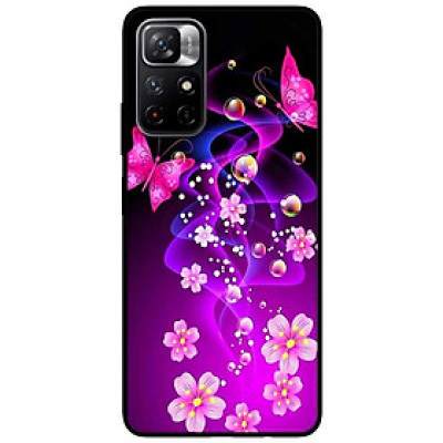 Ốp lưng dành cho Xiaomi Redmi Note 11 5G - Redmi Note 11T - Redmi Note 11S - Bướm Và Hoa Hồng