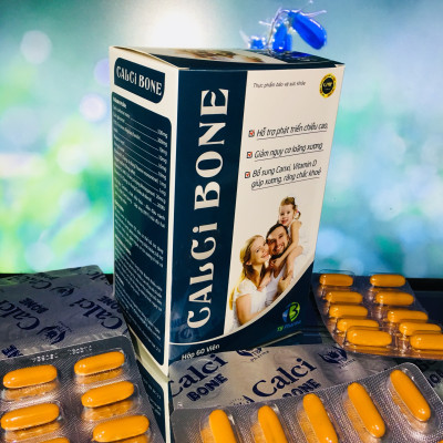 CALCI BONE - Tăng chiều cao cho Tuổi Dậy Thì, hỗ trợ tăng cường hấp thu canxi cho bà Bầu, Người Cao Tuổi - Giúp xương và răng chắc khỏe