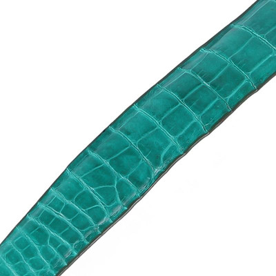 Thắt lưng nữ da cá sấu Huy Hoàng màu xanh lá HC5218