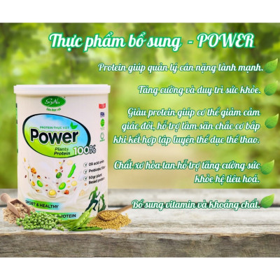 Thực Phẩm Bổ Sung Protein - Power Soyna - Dinh Dưỡng Cho Người Tập Gym, Thể Thao, Ăn Chay, Ăn Kiêng,Hàm Lượng Đạm Thực Vật Cao
