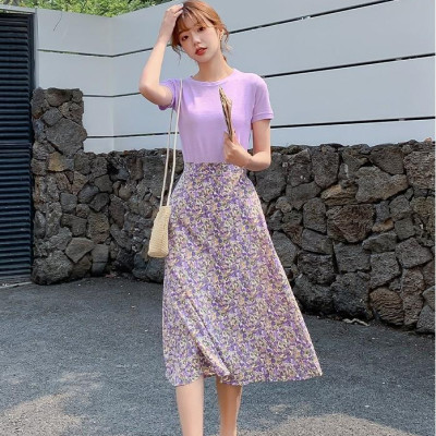 CHÂN VÁY HOA NHÍ TIGOON DỊU DÀNG - Hoa Tím - S