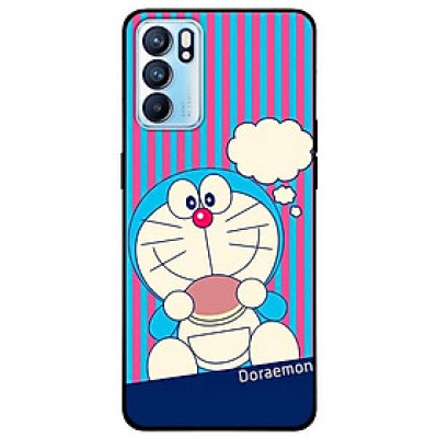 Ốp lưng dành cho Oppo Reno 6 - Reno 6 Z mẫu Doremon Ăn Bánh