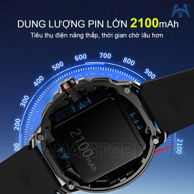 Đồng hồ Thông minh AMA Watch H99 dung lượng cao lắp sim nghe gọi độc lập + kết nối bluetooth nhận thông báo camera xoay có CHPlay Tải App Hàng Chính Hãng