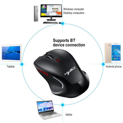 Chuột không dây HXSJ T21 Chuột dọc công thái học 3.0 BT 2400 DPI 3DPI Tùy chọn cho Mac,Máy tính xách tay
