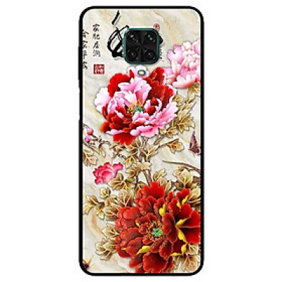 Ốp lưng dành cho Xiaomi Redmi 9s - 9 Pro - 9 Promax mẫu Mẫu Đơn Đỏ Hồng