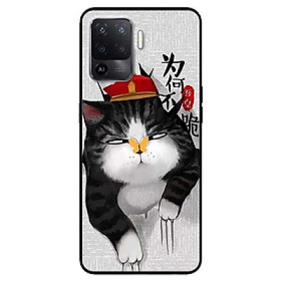 Ốp lưng dành cho Oppo A54 - A74 - A94 mẫu Mèo Nón Đỏ