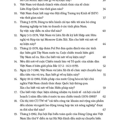 Hỏi Đáp Lịch Sử Việt Nam, Tập 10: Việt Nam - Hành Trình Xây Dựng Và Phát Triển (Từ 1975 Đến Nay)