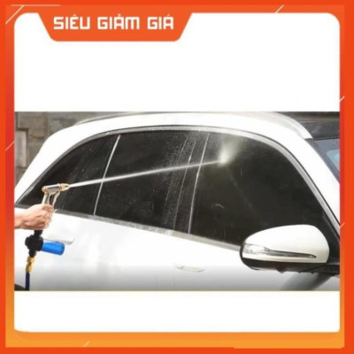 Bộ dây vòi xịt nước rửa xe, tưới cây . tăng áp 3 lần, loại 3m, 5m 206236A đầu đồng, cút, nối PE, d.vàng