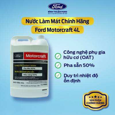 [COMBO GIÁ HỜI] Nước Rửa kính Ô tô, Pha sẵn 1L + Nước Làm Mát Ô tô 4L – Màu Vàng | Motorcraft - Chính hãng